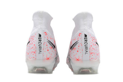 Men's Nike Air Zoom Mercurial Superfly 9 Elite FG Football Boots - White/Pink/Black
