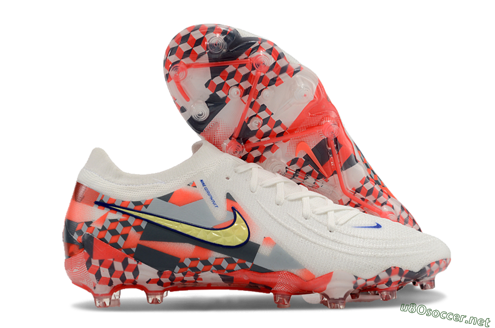 Men's Nike Phantom Luna Elite AG Football Boots - White/Red/Yellow 2