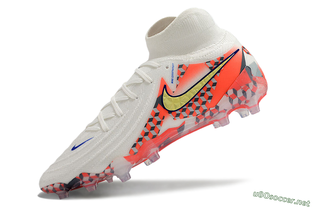 Men's Nike Phantom Luna Elite AG Football Boots - White/Red/Yellow 5