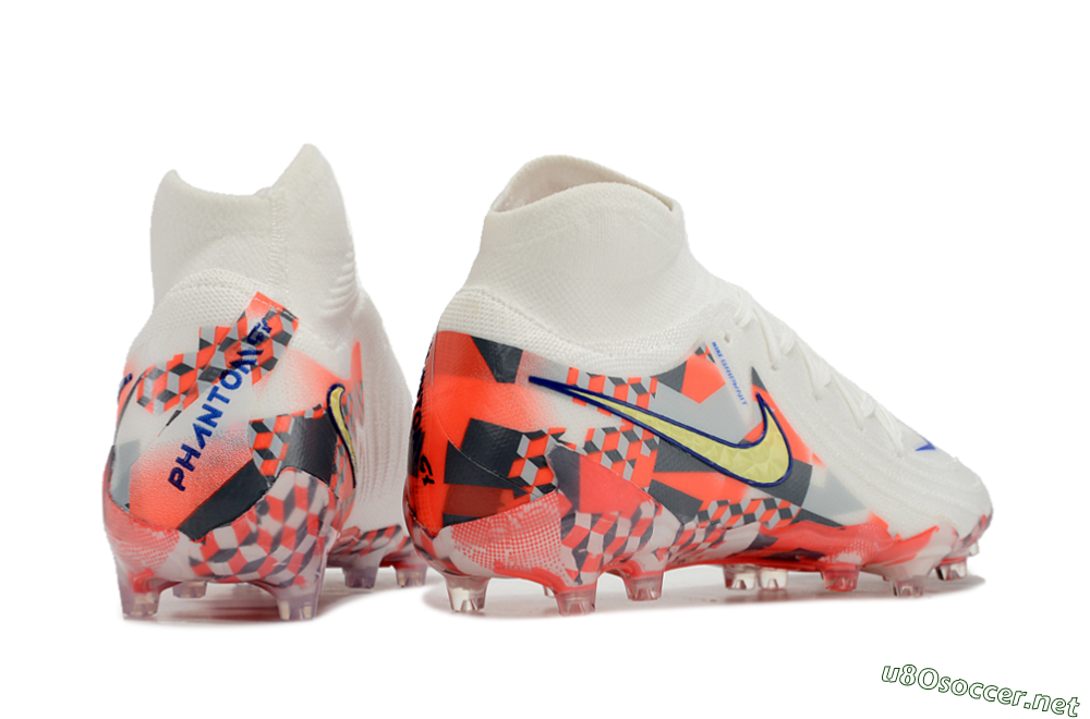 Men's Nike Phantom Luna Elite AG Football Boots - White/Red/Yellow 6