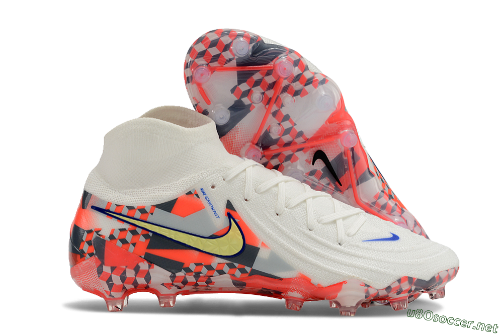 Men's Nike Phantom Luna Elite AG Football Boots - White/Red/Yellow 2