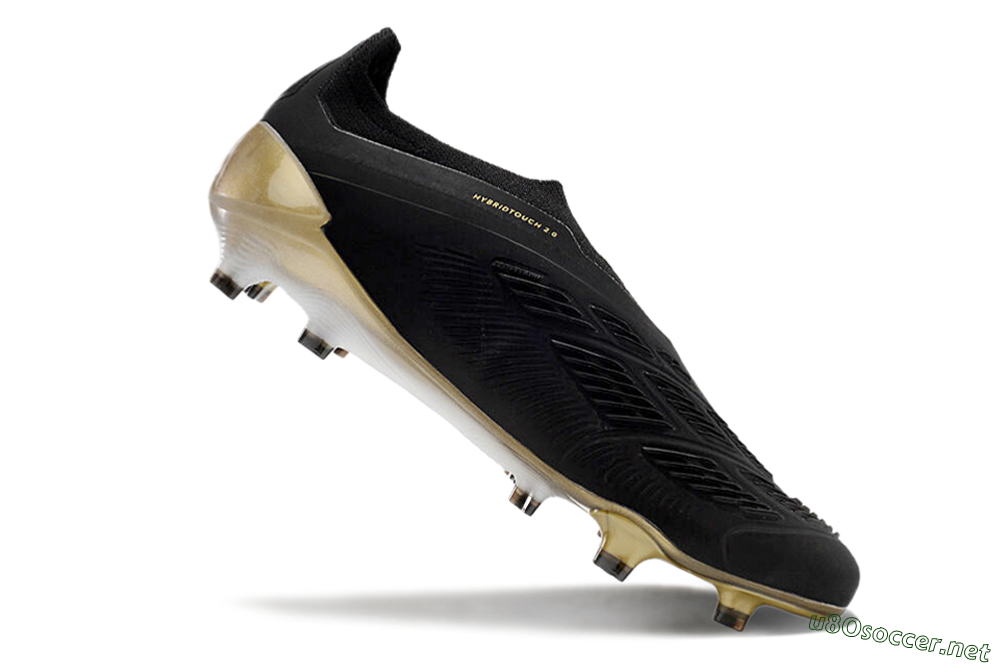 Men's Adidas Predator Accuracy+ FG Football Boots - Black/White/Gold 4