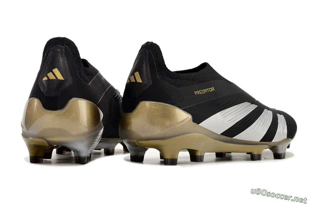 Men's Adidas Predator Accuracy+ FG Football Boots - Black/White/Gold 6