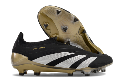 Men's Adidas Predator Accuracy+ FG Football Boots - Black/White/Gold