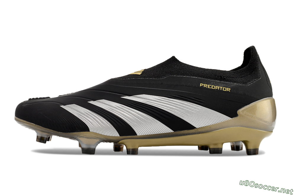 Men's Adidas Predator Accuracy+ FG Football Boots - Black/White/Gold 0