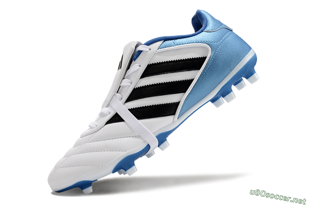 Men's Adidas Copa Gloro 2024 FG Football Boots - White/Black/Blue 5