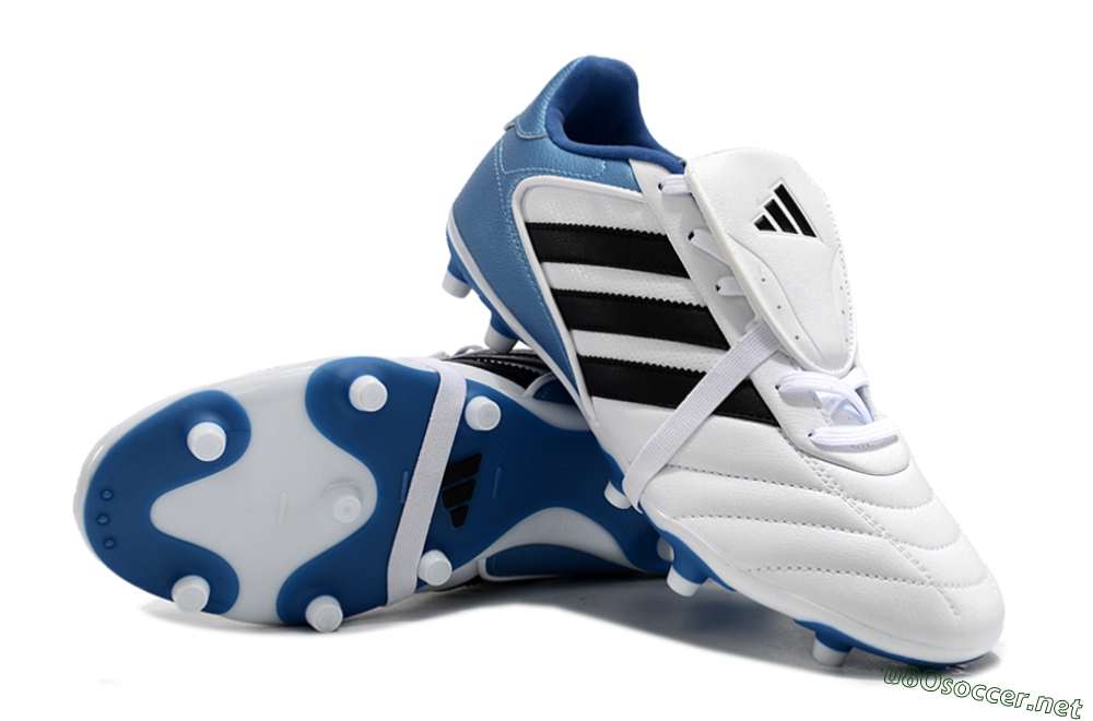 Men's Adidas Copa Gloro 2024 FG Football Boots - White/Black/Blue 3