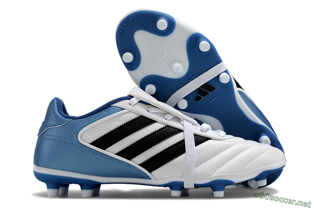 Men's Adidas Copa Gloro 2024 FG Football Boots - White/Black/Blue 2