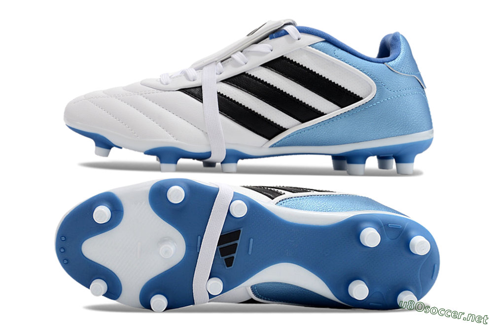 Men's Adidas Copa Gloro 2024 FG Football Boots - White/Black/Blue 1