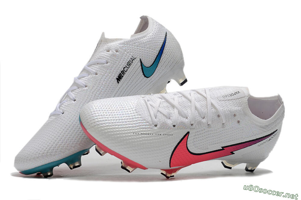 Men's Nike Air Zoom Mercurial Vapor 13 Elite FG Football Boots - White/Red/Blue 6
