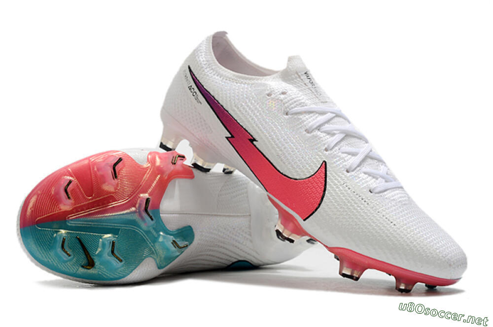 Men's Nike Air Zoom Mercurial Vapor 13 Elite FG Football Boots - White/Red/Blue 4