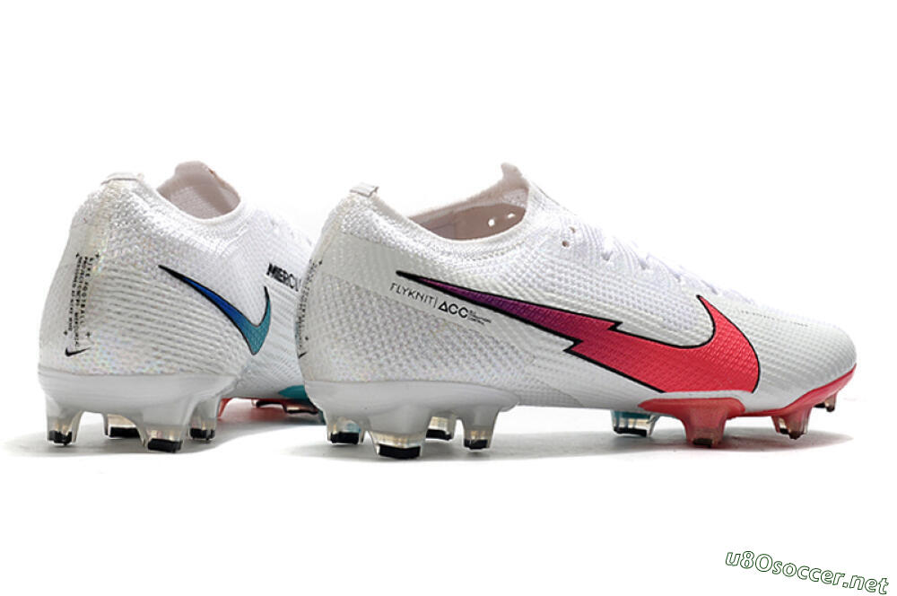 Men's Nike Air Zoom Mercurial Vapor 13 Elite FG Football Boots - White/Red/Blue 9