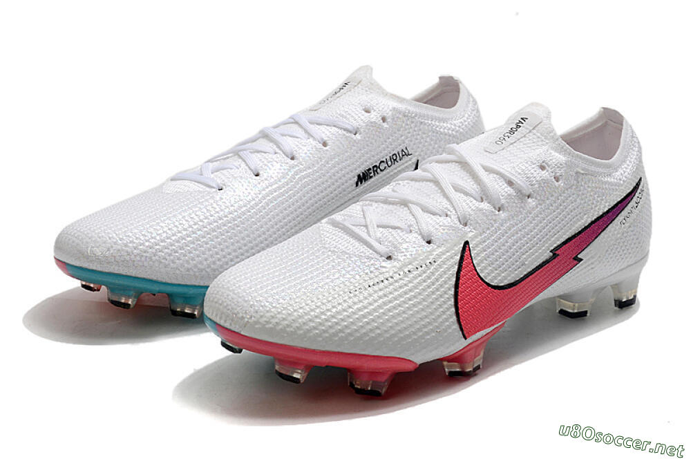 Men's Nike Air Zoom Mercurial Vapor 13 Elite FG Football Boots - White/Red/Blue 5