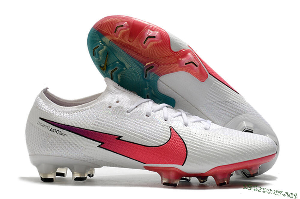 Men's Nike Air Zoom Mercurial Vapor 13 Elite FG Football Boots - White/Red/Blue 2