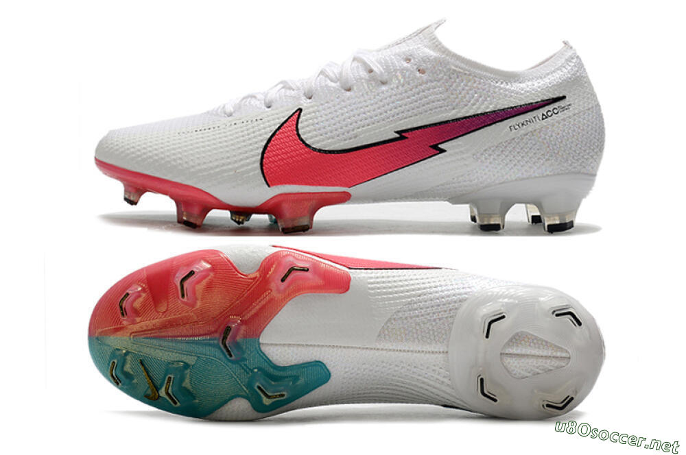 Men's Nike Air Zoom Mercurial Vapor 13 Elite FG Football Boots - White/Red/Blue 1