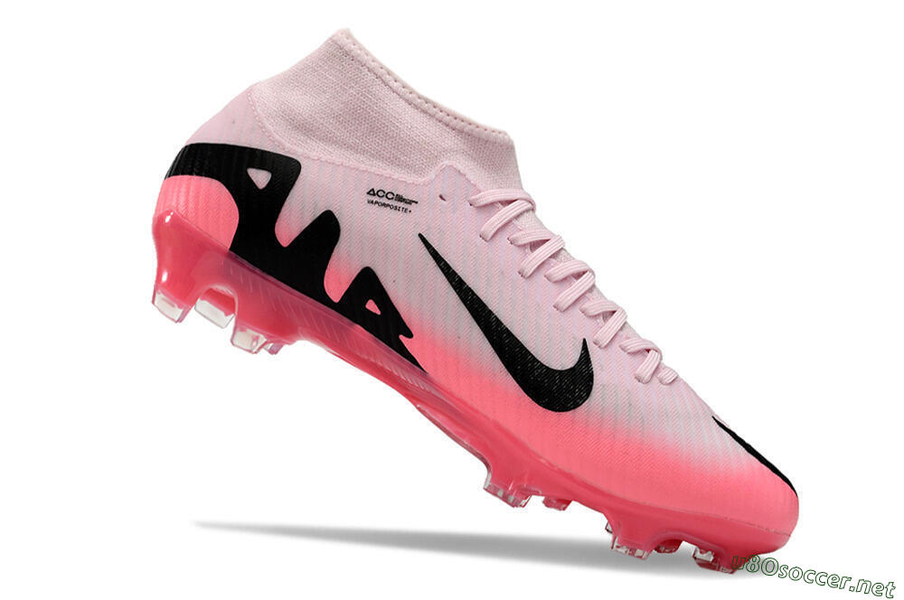 Men's Nike Air Zoom Mercurial Superfly 9 Academy FG Football Boots - Pink/Black 4
