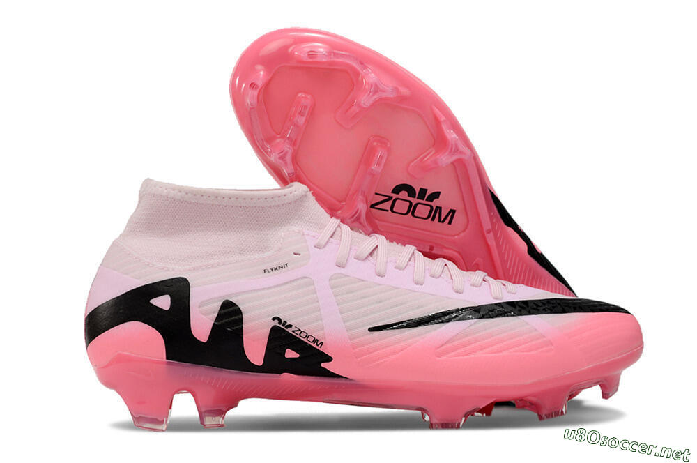 Men's Nike Air Zoom Mercurial Superfly 9 Academy FG Football Boots - Pink/Black 2