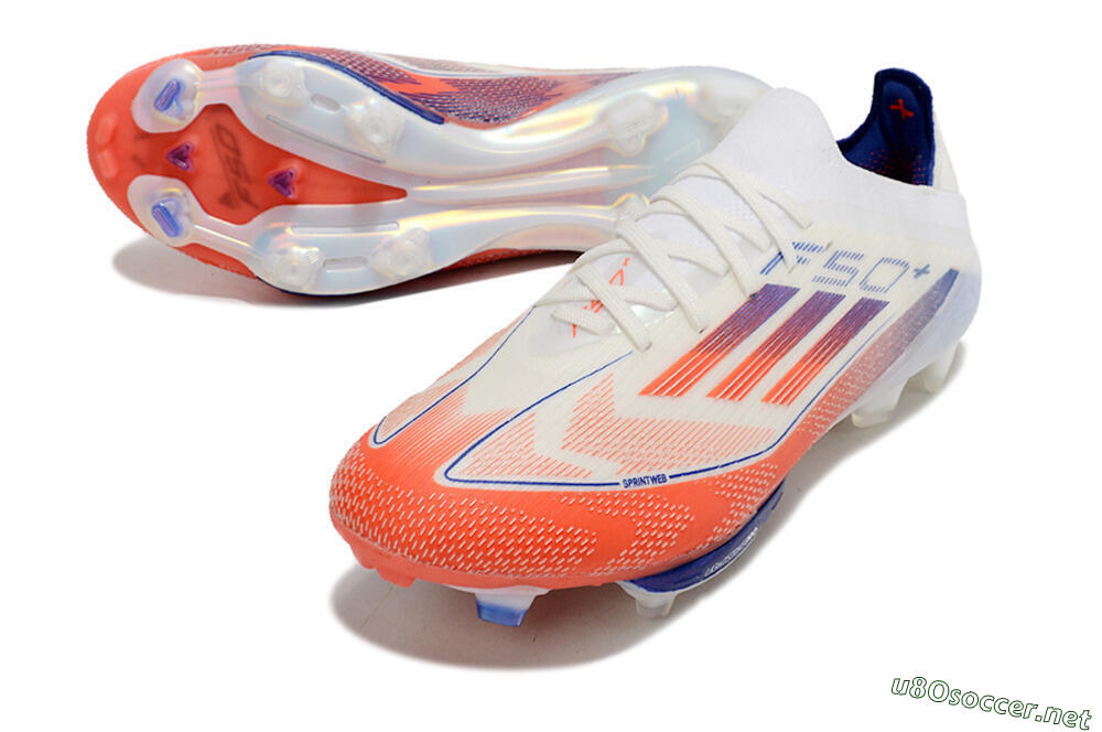 Men's Adidas F50 Adizero FG Football Boots - Red/Blue/White 3