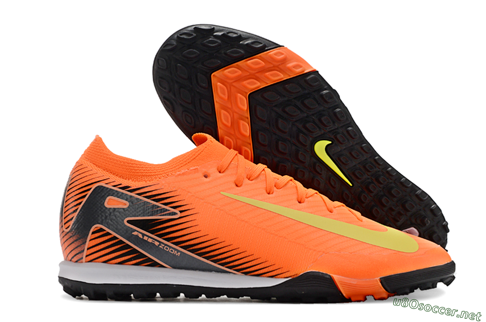 Men's Nike Air Zoom Mercurial Vapor 16 Elite TF Football Shoes - Red/Yellow/Black 2
