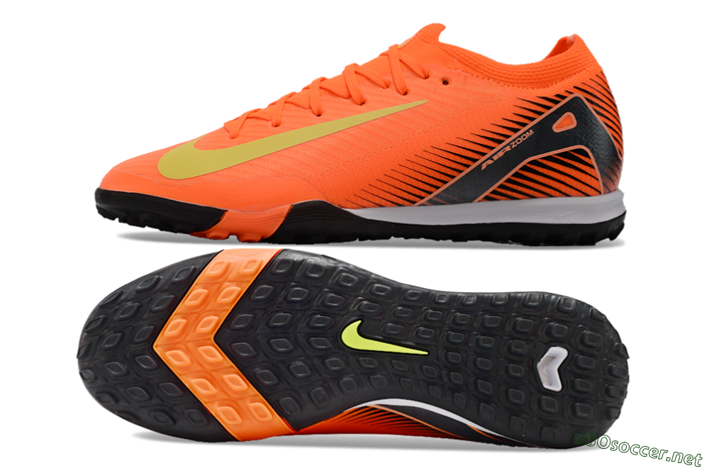 Men's Nike Air Zoom Mercurial Vapor 16 Elite TF Football Shoes - Red/Yellow/Black 1