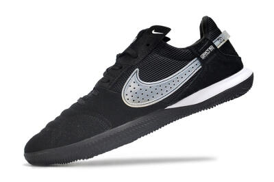 Men's Nike Street Gato IC Football Shoes - Black/White