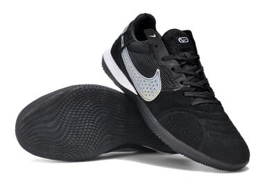 Men's Nike Street Gato IC Football Shoes - Black/White