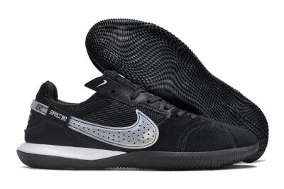 Men's Nike Street Gato IC Football Shoes - Black/White