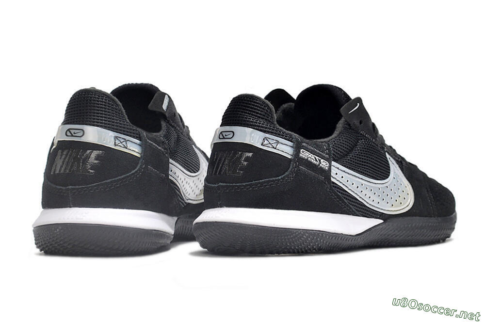 Men's Nike Street Gato IC Football Shoes - Black/White 6