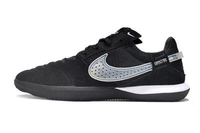 Men's Nike Street Gato IC Football Shoes - Black/White