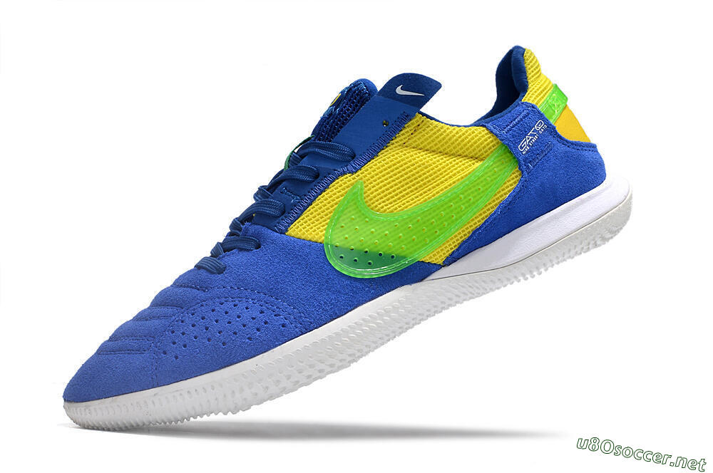 Men's Nike Street Gato IC Football Shoes - Blue/Yellow/White 5