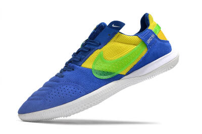 Men's Nike Street Gato IC Football Shoes - Blue/Yellow/White