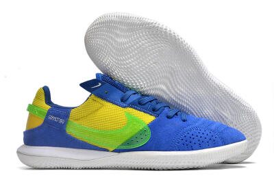 Men's Nike Street Gato IC Football Shoes - Blue/Yellow/White