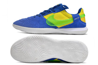 Men's Nike Street Gato IC Football Shoes - Blue/Yellow/White