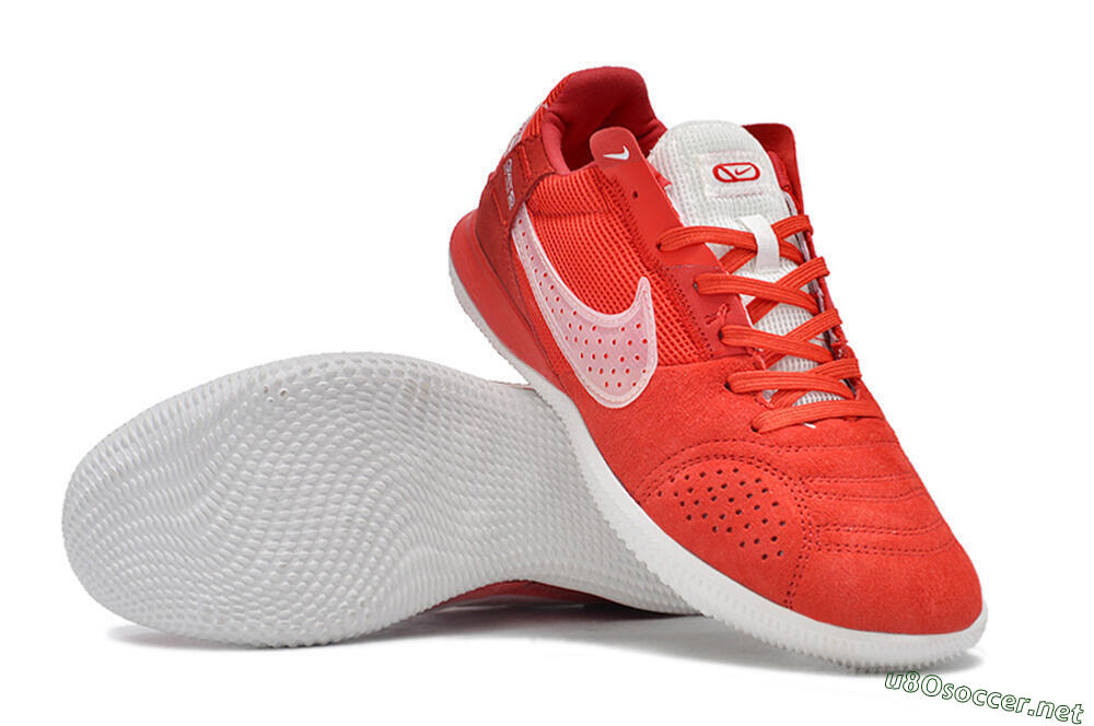 Men's Nike Street Gato IC Football Shoes - Red/White 3