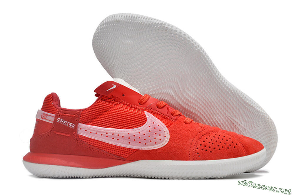 Men's Nike Street Gato IC Football Shoes - Red/White 2