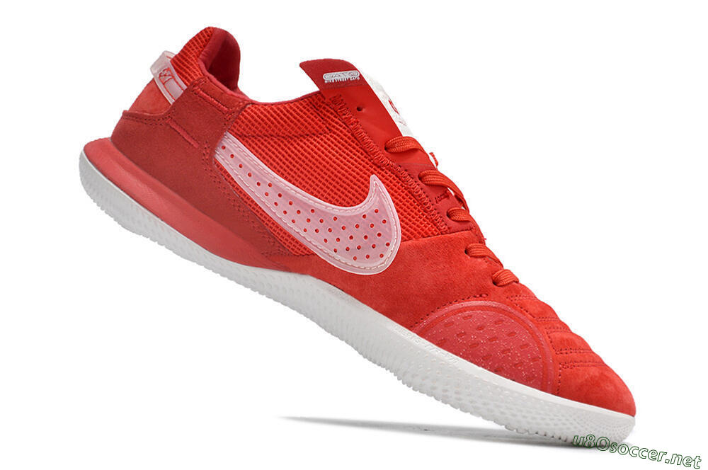 Men's Nike Street Gato IC Football Shoes - Red/White 4