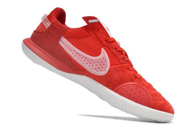 Men's Nike Street Gato IC Football Shoes - Red/White