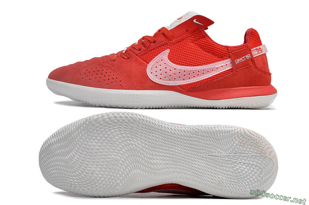 Men's Nike Street Gato IC Football Shoes - Red/White 1