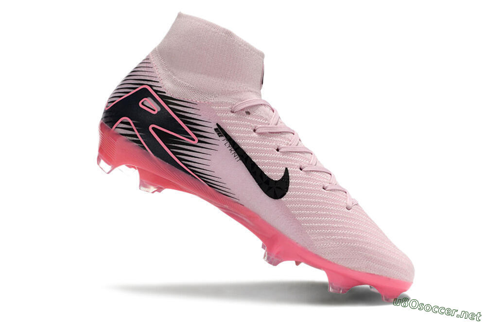 Women's Nike Air Zoom Mercurial Superfly 10 Elite FG Football Boots - Pink/Black 4