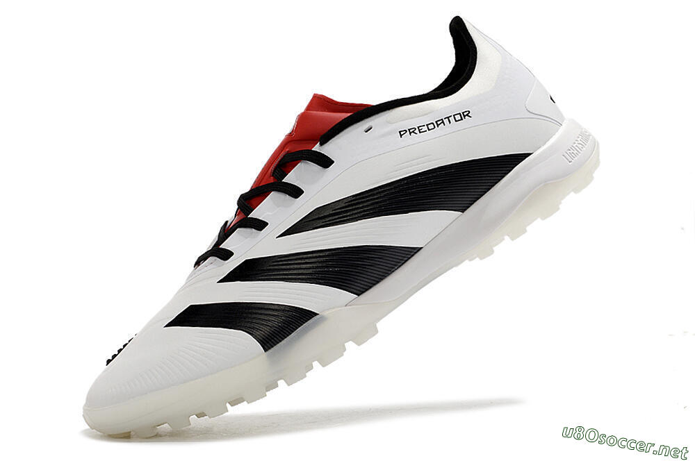 Men's Adidas Predator 24 Elite TF Football Shoes - White/Black/Red 5