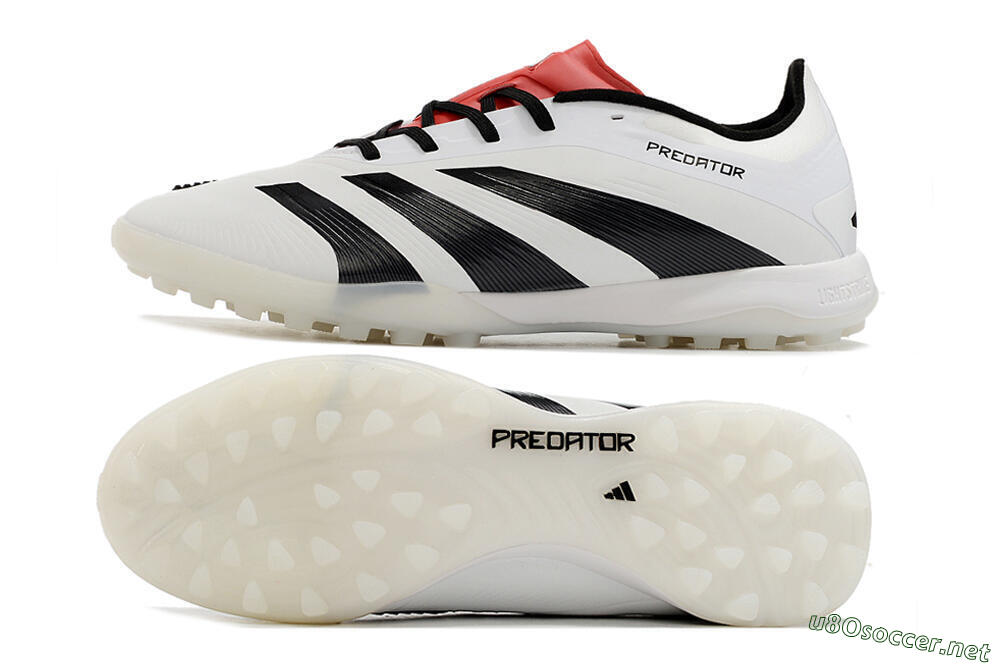 Men's Adidas Predator 24 Elite TF Football Shoes - White/Black/Red 1