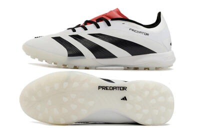 Men's Adidas Predator 24 Elite TF Football Shoes - White/Black/Red
