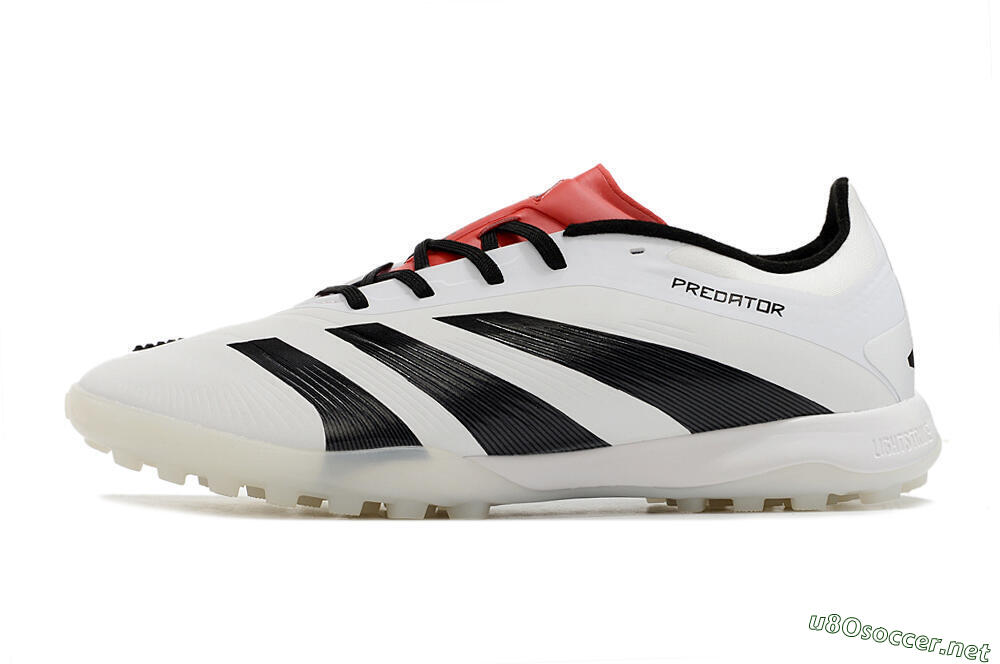 Men's Adidas Predator 24 Elite TF Football Shoes - White/Black/Red 0