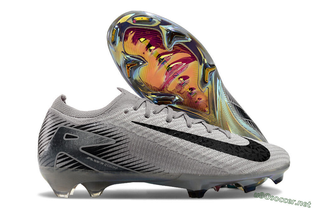 Men's Nike Air Zoom Mercurial Vapor 16 Elite FG Football Boots - Grey/Black/Gold 2
