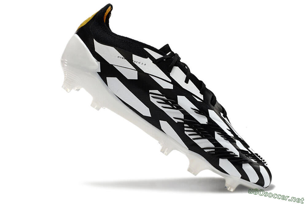 Men's Adidas Predator 24 Elite FG Football Boots - White/Black/Gold 4