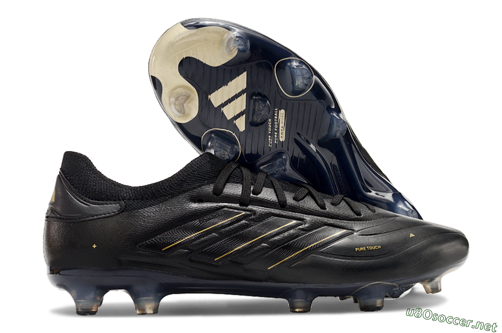 Men's Adidas Copa Pure 2+ FG Football Boots - Black/Gold/Blue 2