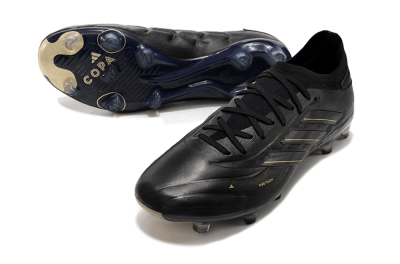 Men's Adidas Copa Pure 2+ FG Football Boots - Black/Gold/Blue