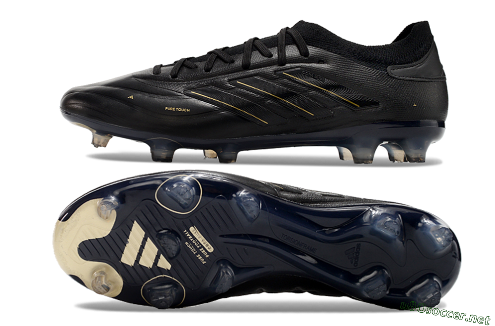 Men's Adidas Copa Pure 2+ FG Football Boots - Black/Gold/Blue 1
