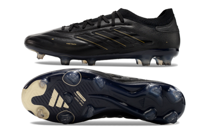 Men's Adidas Copa Pure 2+ FG Football Boots - Black/Gold/Blue