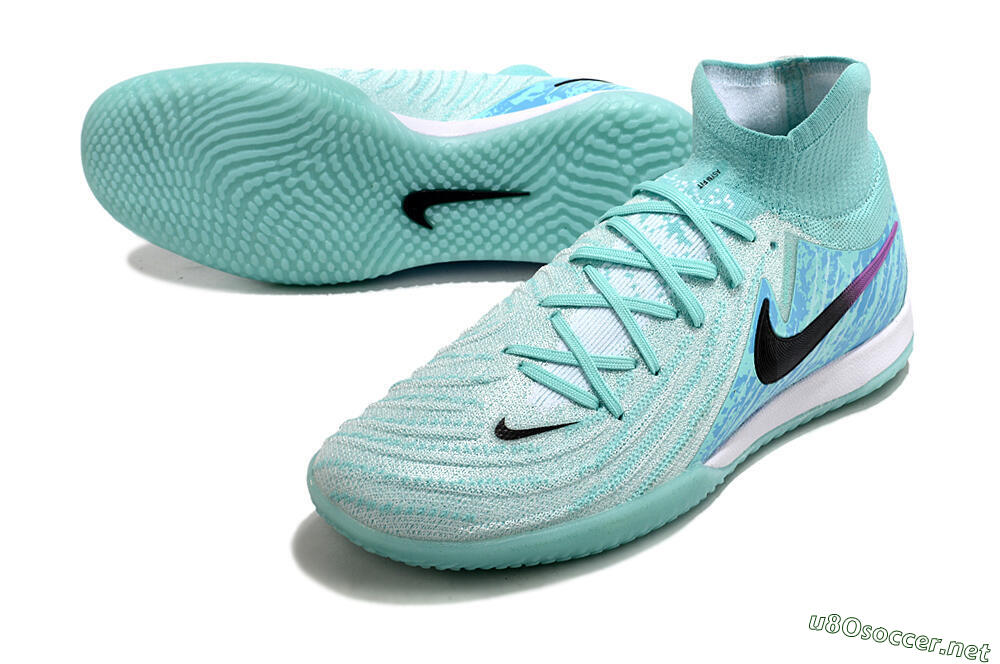 Men's Nike Phantom Luna Elite NU IC Football Shoes - Jade/Black/Purple 3